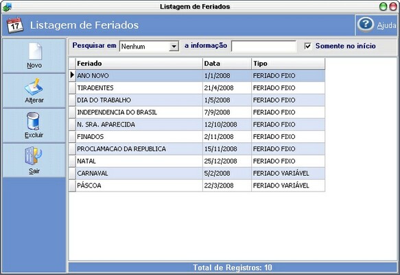 Listagem-Feriados