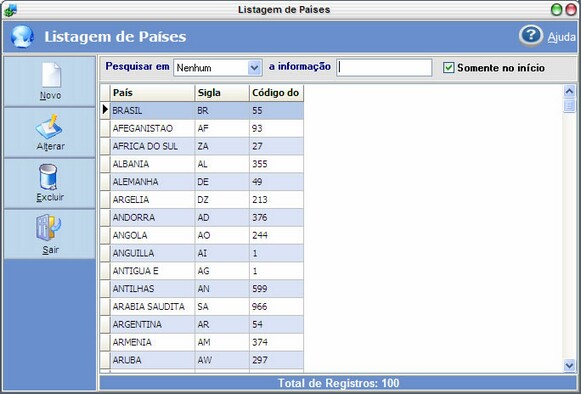 Listagem-Paises