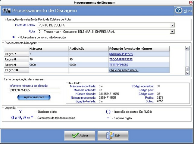 Principal - processamento de discagem
