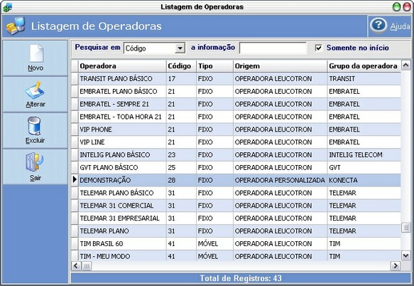 Tarifacao-Operadora